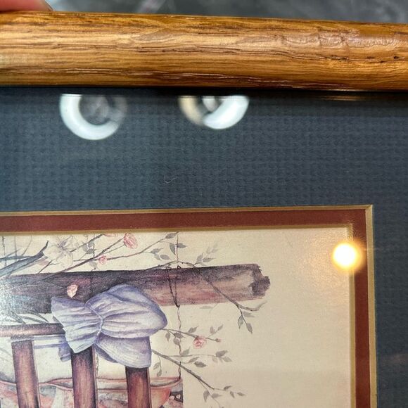 Paula Vaughan Framed Matted Vintage Wood Wall Art Decor - Picture 8 of 10